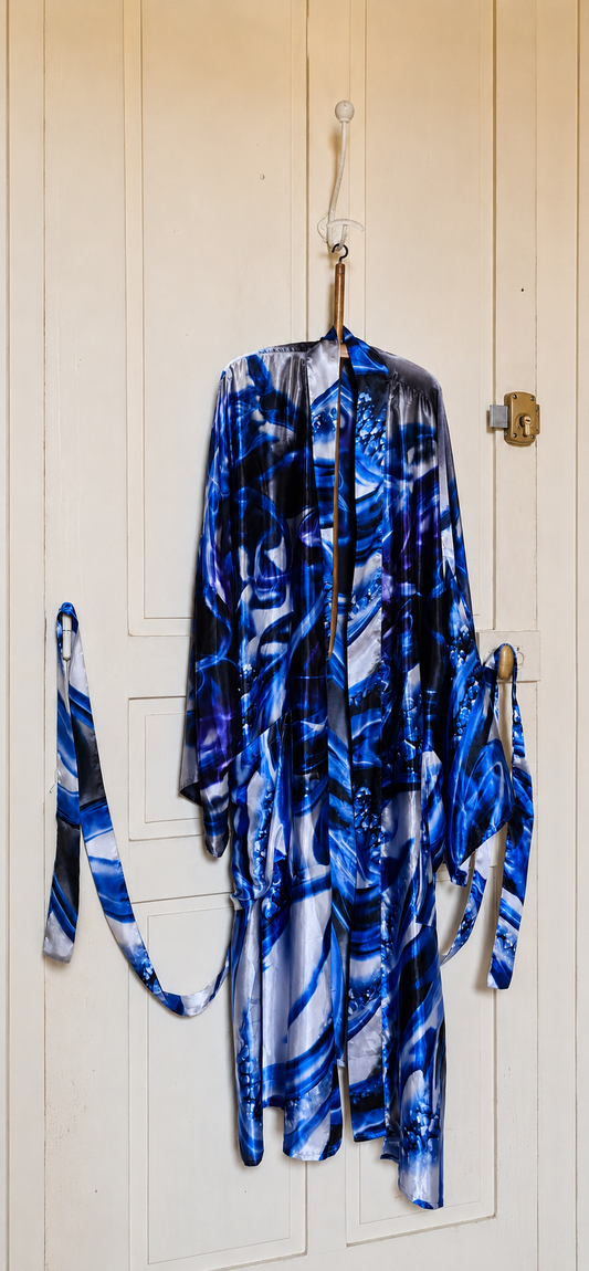 BLUE MARBLE KIMONO