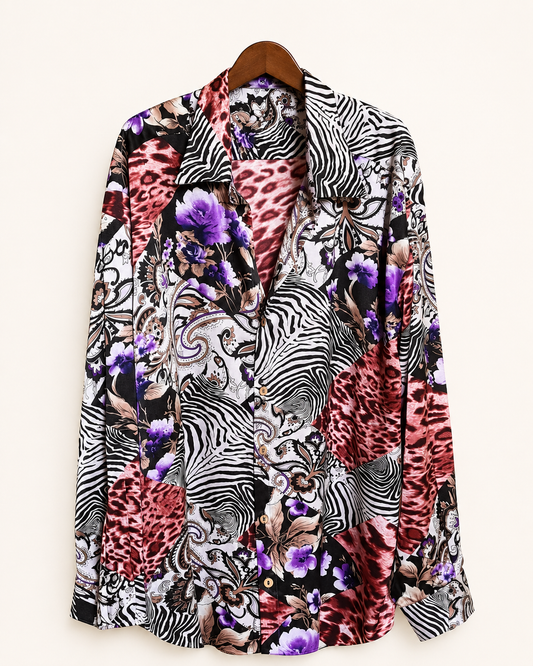 FAUNA & FLORA VELVET BLOUSE