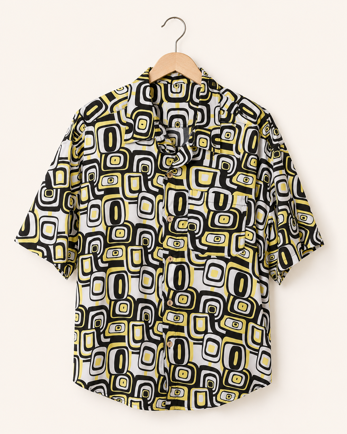 Geometric Print Shirt & Shorts Enssemble